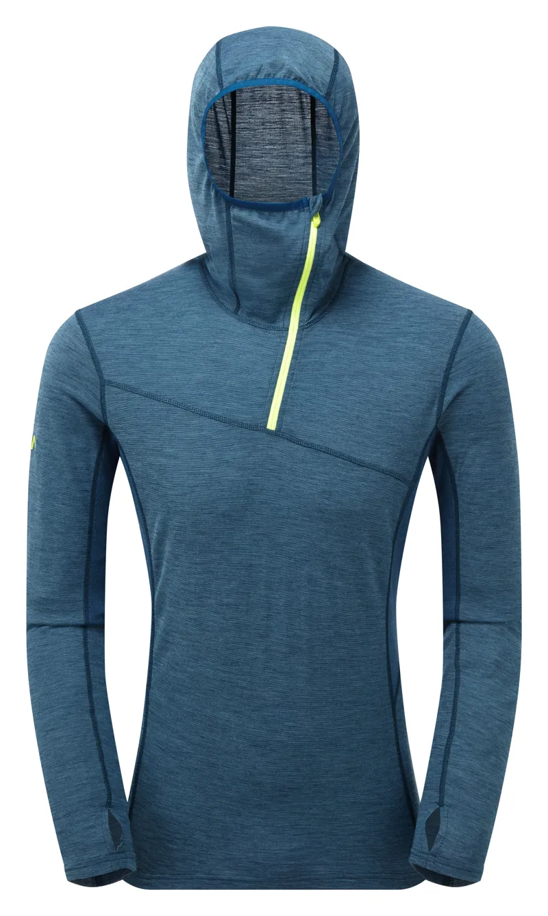 Montane Mens Primino Hybrid Alpine Hoodie Narwhal Blue-1